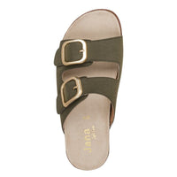Jana Womens Jana Womens Green Double Strap Slip On Sandal 8-27461-46