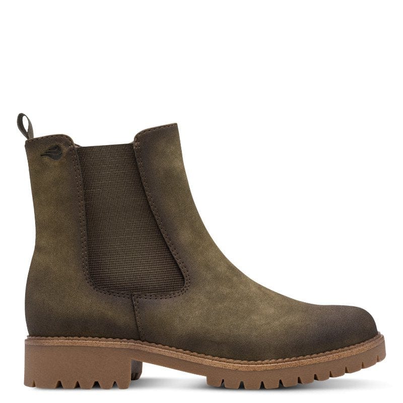 Jana Womens Jana Womens Green Low Heel Wide Fit Ankle Boot 8-25475-47