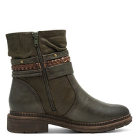 Jana Womens Jana Womens Green Side Zip Ankle Boot 8-25464-43