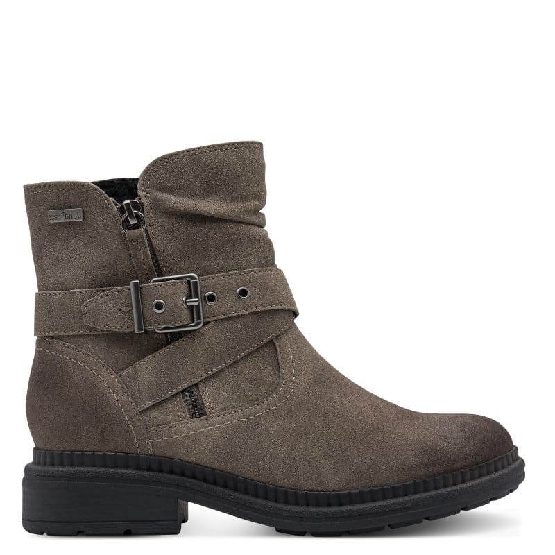 Jana Womens Jana Womens Grey Waterproof Wide Fit Side Zip Ankle Boot 8-26493-47
