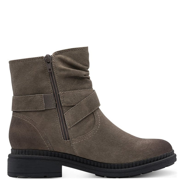 Jana Womens Jana Womens Grey Waterproof Wide Fit Side Zip Ankle Boot 8-26493-47