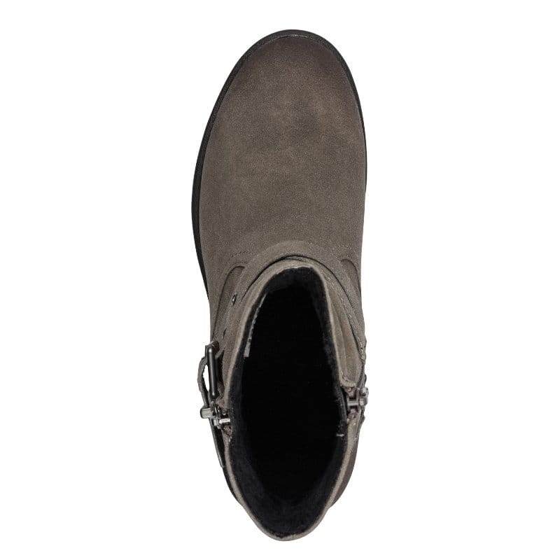 Jana Womens Jana Womens Grey Waterproof Wide Fit Side Zip Ankle Boot 8-26493-47