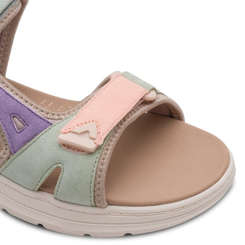Jana Womens Jana Womens Multi Velcro Strap Low Heel Sandal 8-28662-46