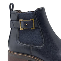 Jana Womens Jana Womens Navy Side Zip Ankle Boot 8-25486-45