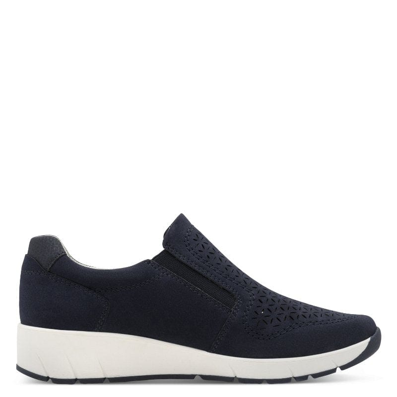 Jana Womens Jana Womens Navy Side Zip Fashion Trainer 8-24765-46