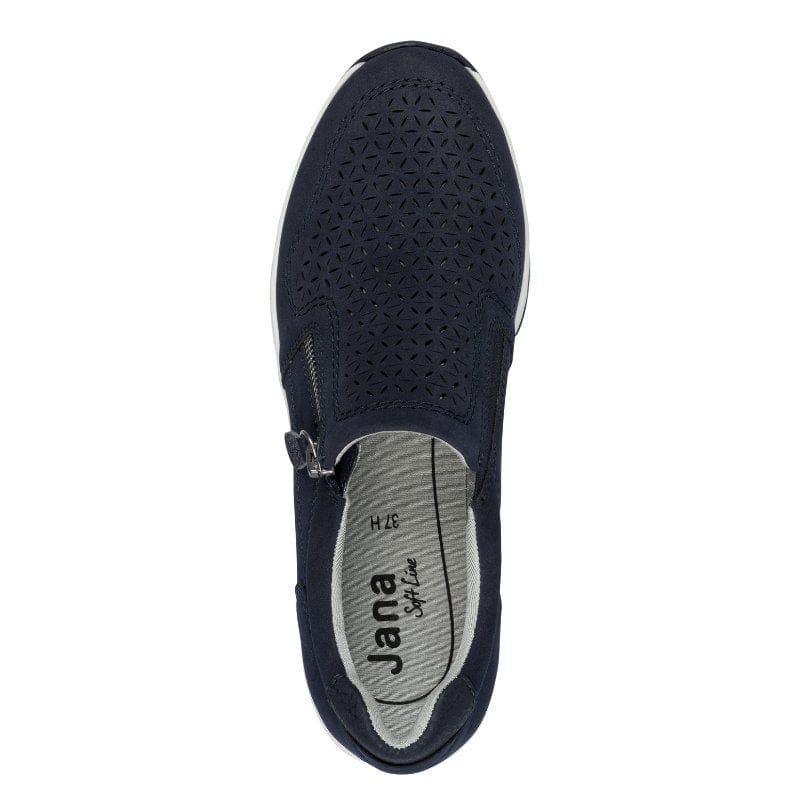 Jana Womens Jana Womens Navy Side Zip Fashion Trainer 8-24765-46