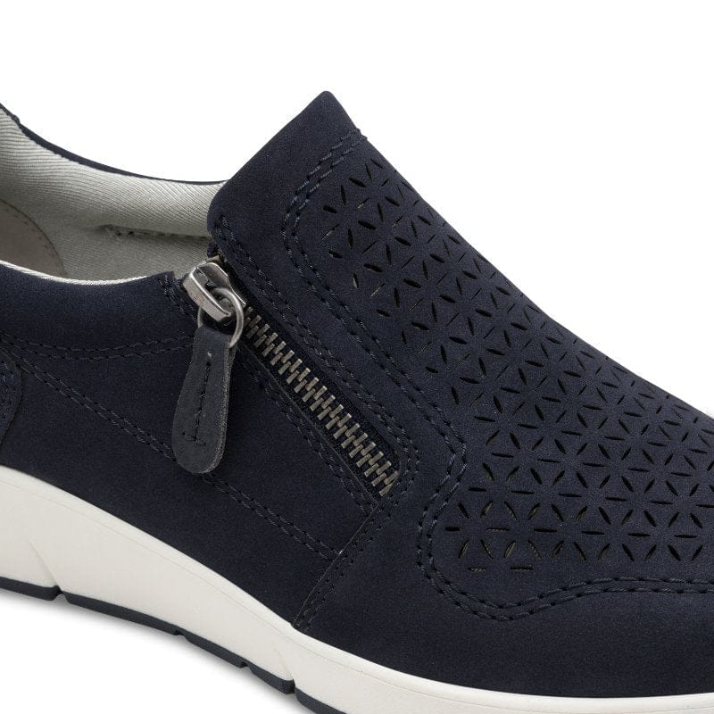 Jana Womens Jana Womens Navy Side Zip Fashion Trainer 8-24765-46