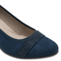 Jana Womens Jana Womens Navy Wide Fit Block Heel Shoe 8-22467-42