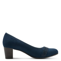 Jana Womens Jana Womens Navy Wide Fit Block Heel Shoe 8-22467-42