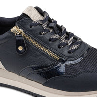 Jana Womens Jana Womens Navy Wide Fit Side Zip Fashion Trainer 8-23774-43