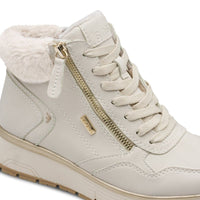 Jana Womens Jana Womens Off-White Side Zip Ankle Boot 8-26268-45