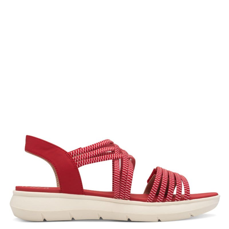 Jana Womens Jana Womens Red Softline Sandals 8-28766-42