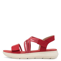 Jana Womens Jana Womens Red Softline Sandals 8-28766-42