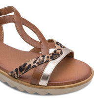 Jana Womens Jana Womens Tan Ankle Strap Slip On Sandal 8-28278-46