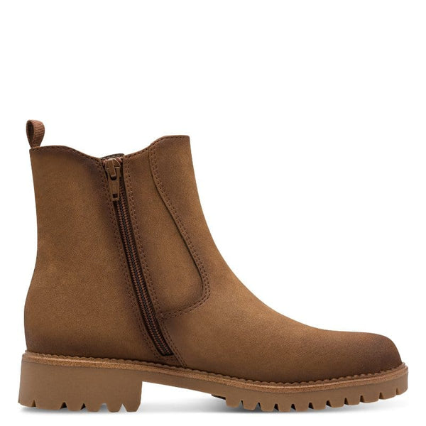 Jana Womens Jana Womens Tan Low Heel Wide Fit Ankle Boot 8-25475-47