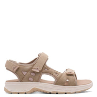 Jana Womens Jana Womens Taupe Velcro Strap Low Heel Sandal 8-28662-46