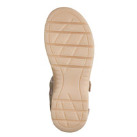 Jana Womens Jana Womens Taupe Velcro Strap Low Heel Sandal 8-28662-46
