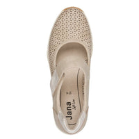 Jana Womens Jana Womens Taupe Velcro Strap Shoe 8-24664-42