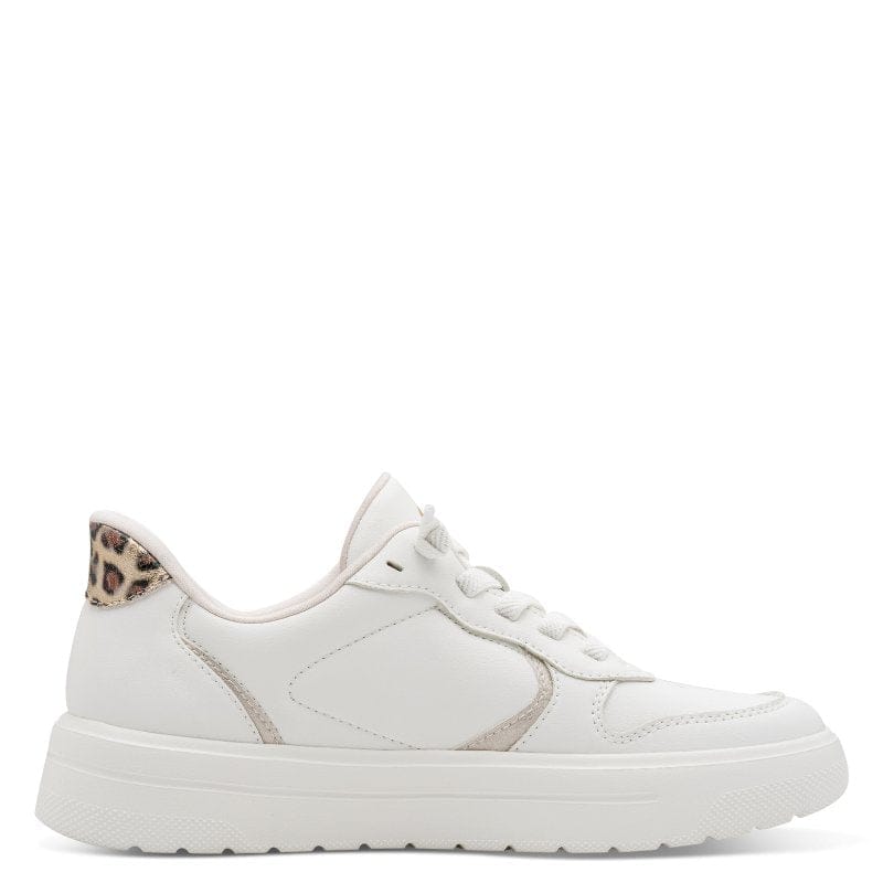 Jana Womens Jana Womens White Lace Up Fashion Trainer 8-23779-46