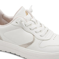 Jana Womens Jana Womens White Lace Up Fashion Trainer 8-23779-46