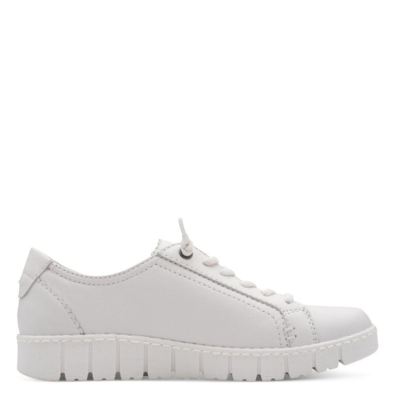 Jana Womens Jana Womens White Side Zip Fashion Trainer 8-23704-46