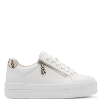 Jana Womens Jana Womens White Side Zip Fashion Trainer 8-23767-43