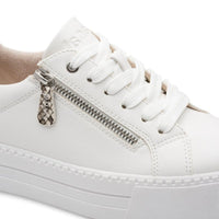 Jana Womens Jana Womens White Side Zip Fashion Trainer 8-23767-43