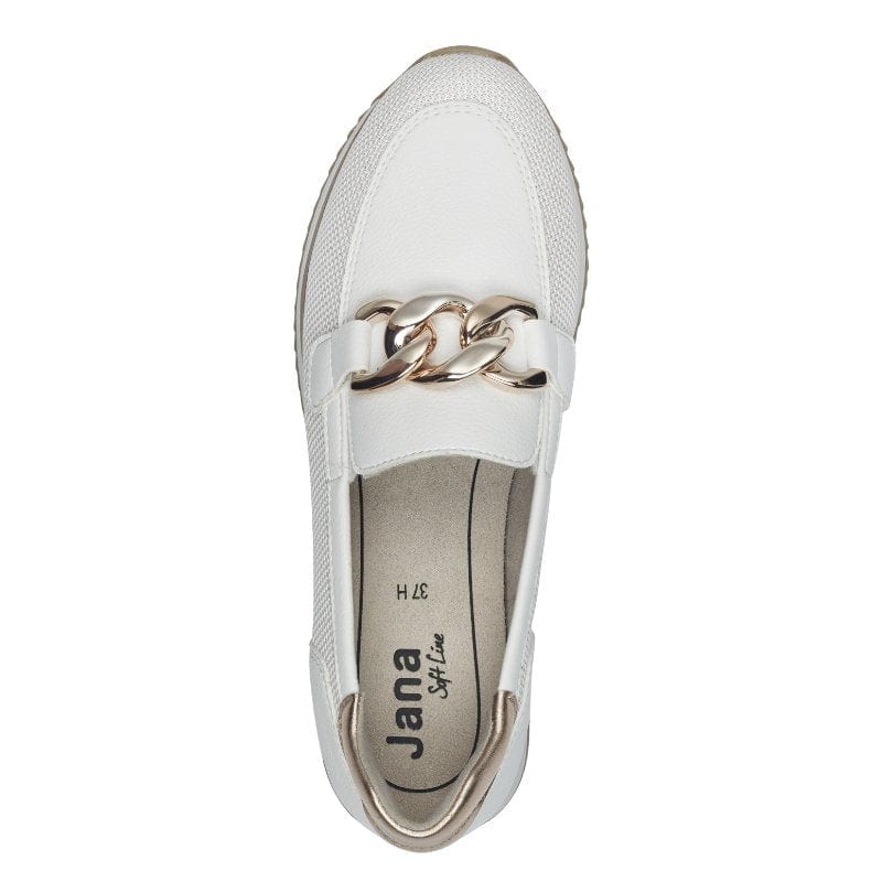 Jana Womens Jana Womens White Softline Loafer 8-24766-42