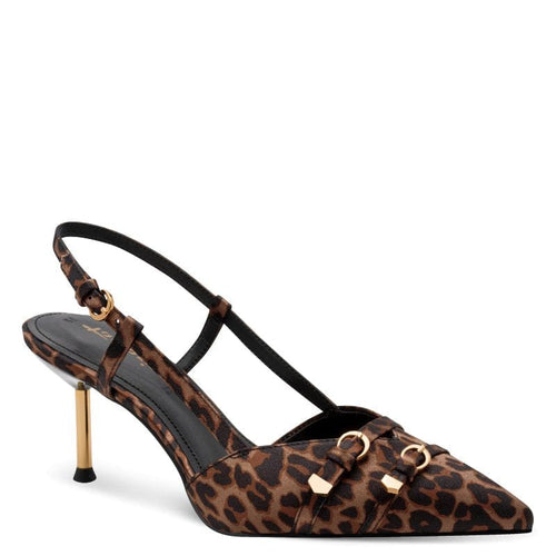 Jana Womens LEOPARD / 4UK Tamaris Womens Leopard Slingback High Heel Sandal 1-29621-46