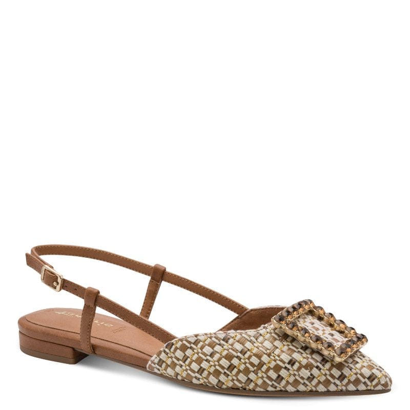 Jana Womens NATURAL / 4UK Tamaris Womens Natural Slingback Low Heel Sandal 1-29403-42