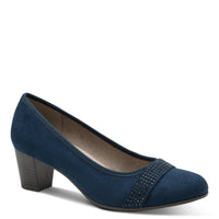 Jana Womens NAVY / 4UK Jana Womens Navy Wide Fit Block Heel Shoe 8-22467-42