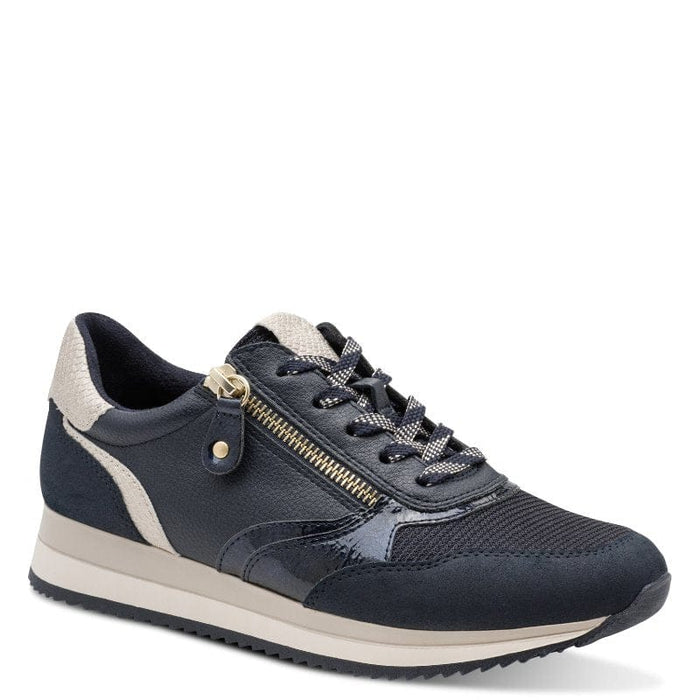 Jana Womens NAVY / 4UK Jana Womens Navy Wide Fit Side Zip Fashion Trainer 8-23774-43