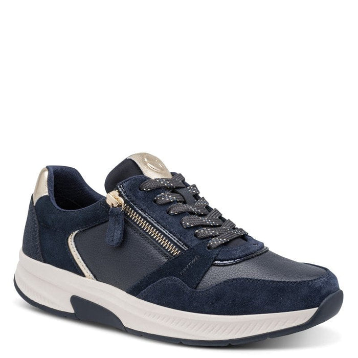 Jana Womens NAVY / 4UK Tamaris Comfort Womens Navy Side Zip Wide Fit Fashion Trainer 8-83719-47