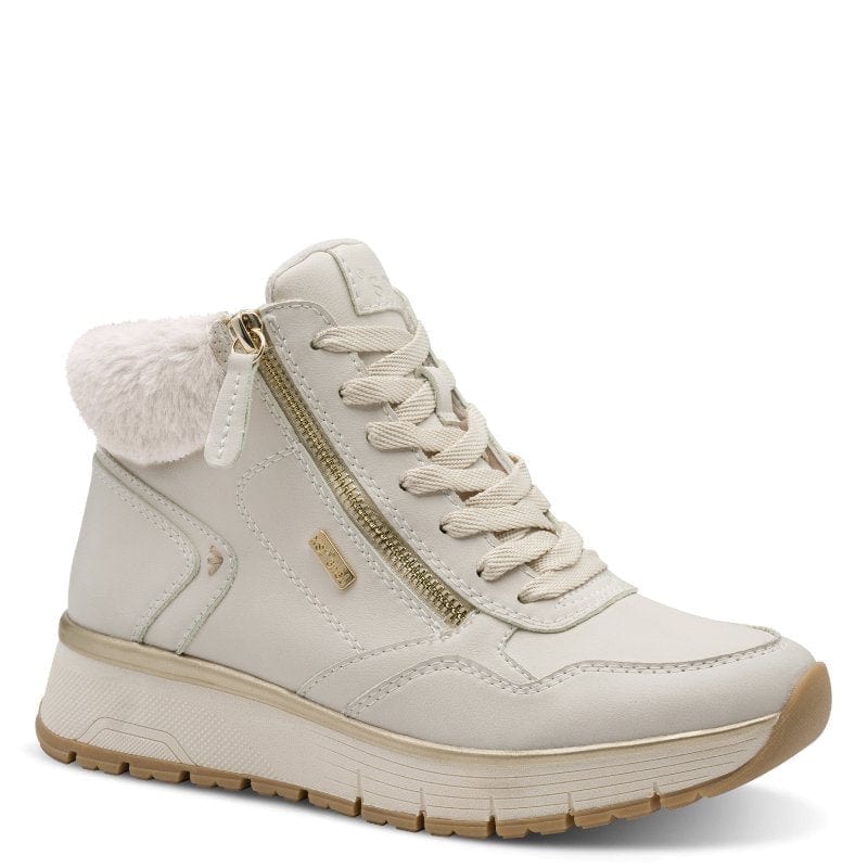 Jana Womens OFF WHITE / 4UK Jana Womens Off-White Side Zip Ankle Boot 8-26268-45