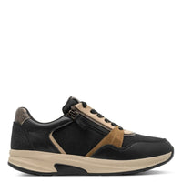 Jana Womens Tamaris Comfort  Womens Black Side Zip Wide Fit Fashion Trainer 8-83719-47