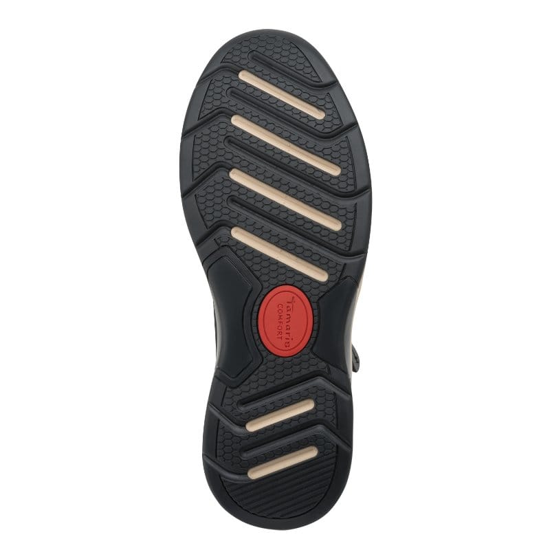 Jana Womens Tamaris Comfort  Womens Black Side Zip Wide Fit Fashion Trainer 8-83719-47