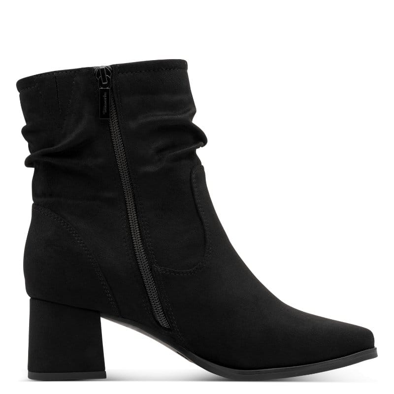 Jana Womens Tamaris Comfort  Womens Black Wide Fit Side Zip Ankle Boot 8-85301-47