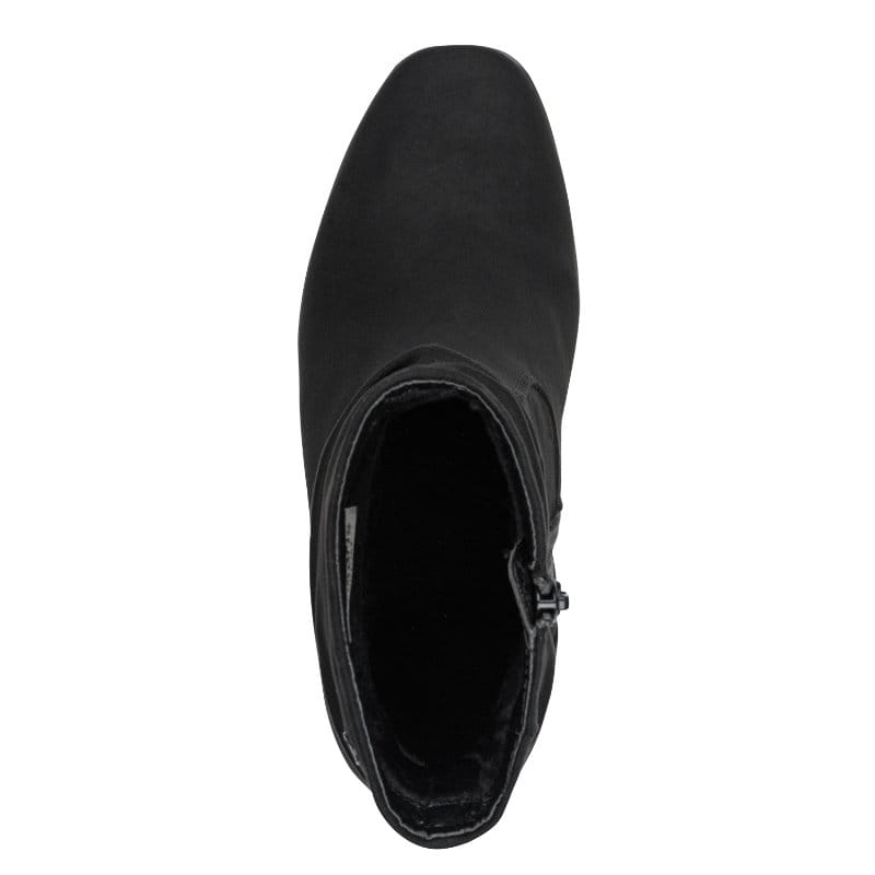 Jana Womens Tamaris Comfort  Womens Black Wide Fit Side Zip Ankle Boot 8-85301-47