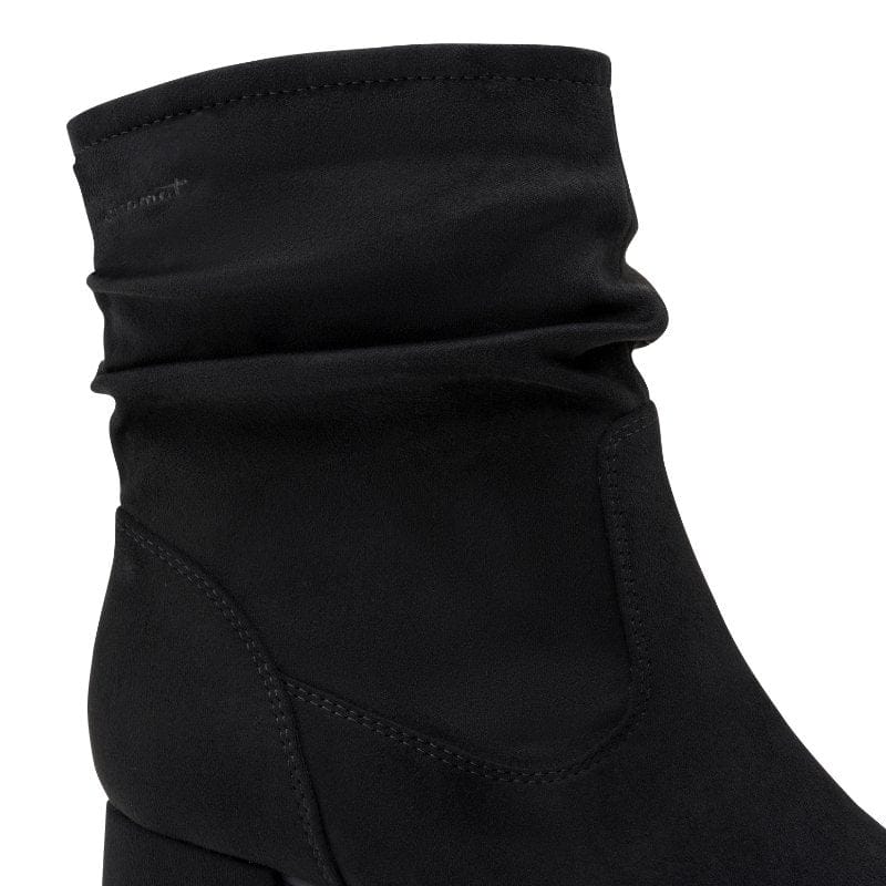 Jana Womens Tamaris Comfort  Womens Black Wide Fit Side Zip Ankle Boot 8-85301-47