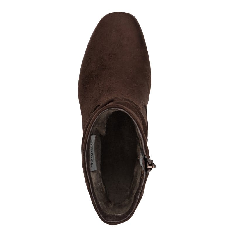 Jana Womens Tamaris Comfort Womens Brown Wide Fit Side Zip Ankle Boot 8-85301-47