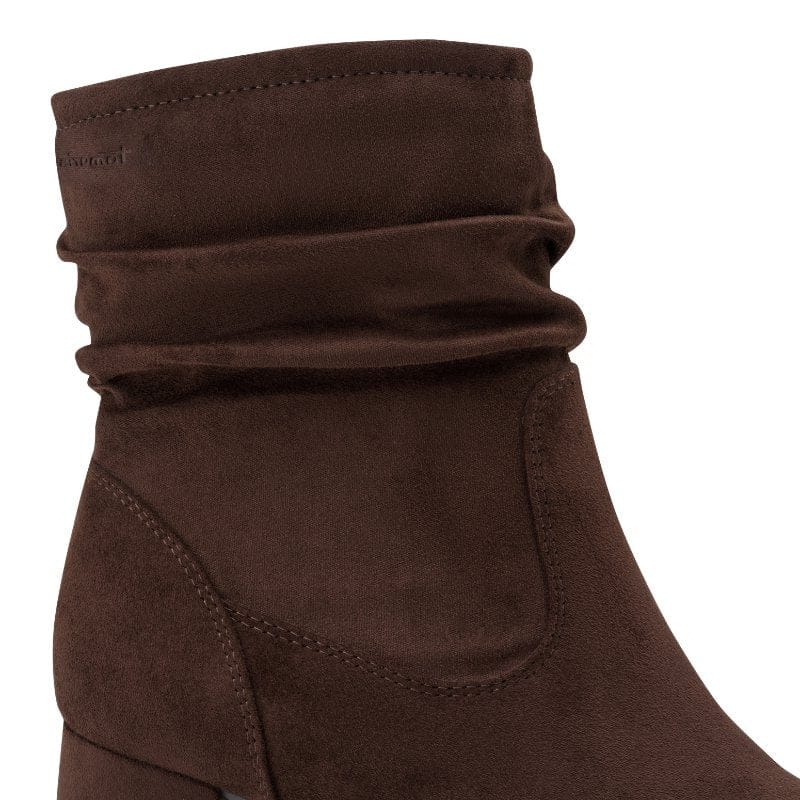 Jana Womens Tamaris Comfort Womens Brown Wide Fit Side Zip Ankle Boot 8-85301-47