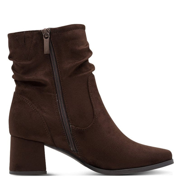 Jana Womens Tamaris Comfort Womens Brown Wide Fit Side Zip Ankle Boot 8-85301-47