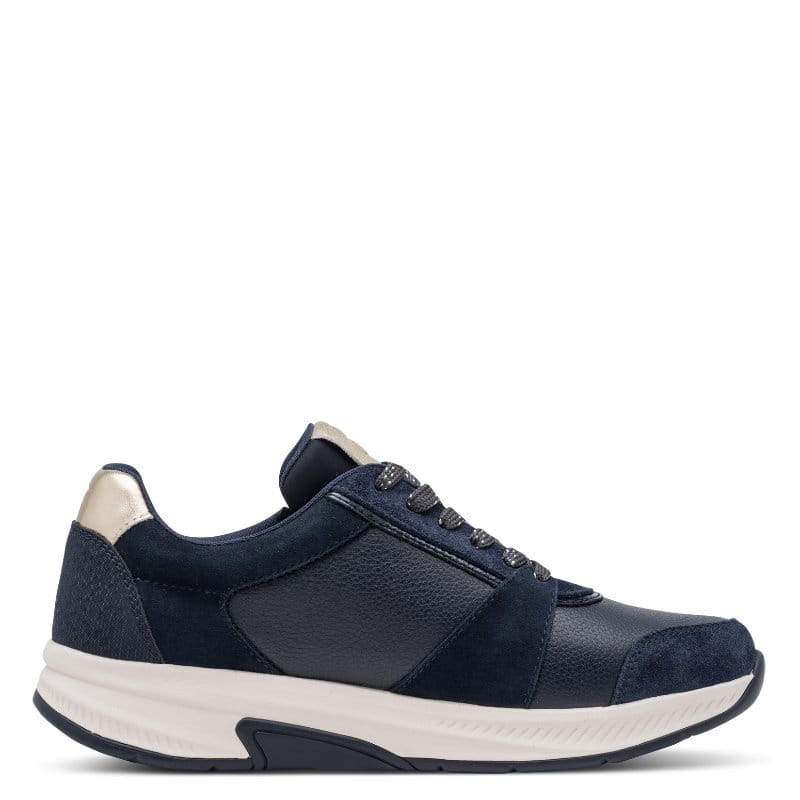 Jana Womens Tamaris Comfort Womens Navy Side Zip Wide Fit Fashion Trainer 8-83719-47
