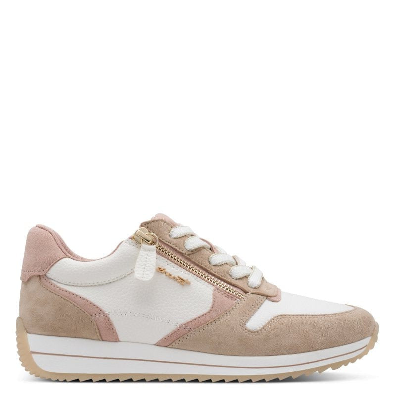 Jana Womens Tamaris Womens Beige Side Zip Fashion Trainer 8-83734-46