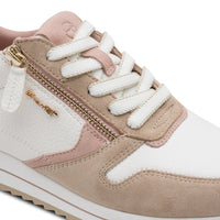 Jana Womens Tamaris Womens Beige Side Zip Fashion Trainer 8-83734-46