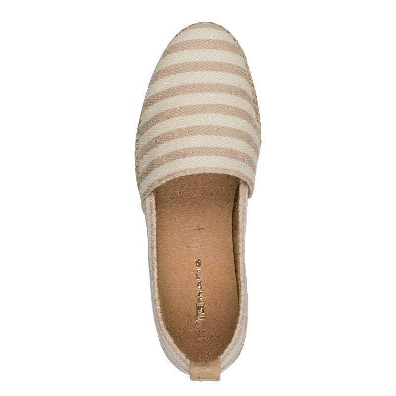Jana Womens Tamaris Womens Beige Slip On Low Heels Shoes 1-24624-46