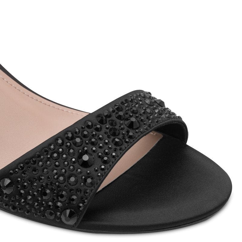 Jana Womens Tamaris Womens Black Ankle Strap High Heel Sandal 1-28313-46