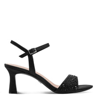 Jana Womens Tamaris Womens Black Ankle Strap High Heel Sandal 1-28313-46