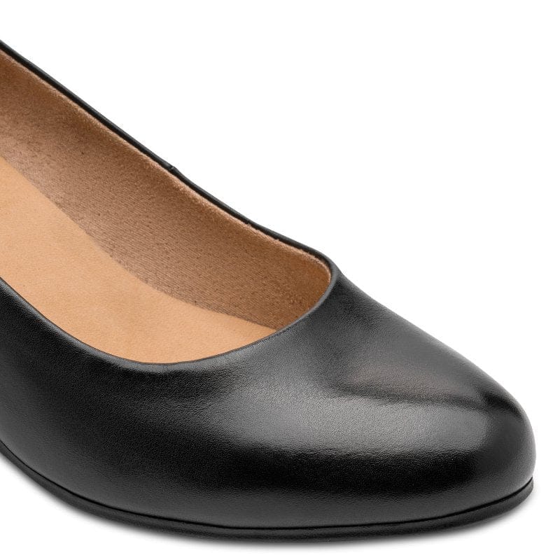 Jana Womens Tamaris Womens Black Block Heel Wide Fit Leather Shoes 8-82400-47