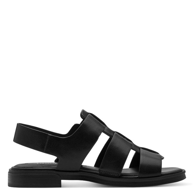 Jana Womens Tamaris Womens Black Buckle Low Heel Sandal 1-28117-46